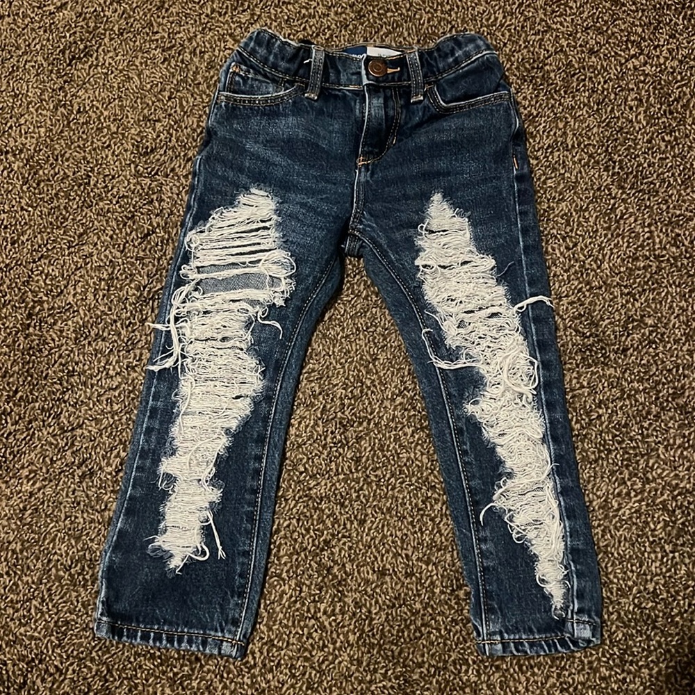 Distressed jeans